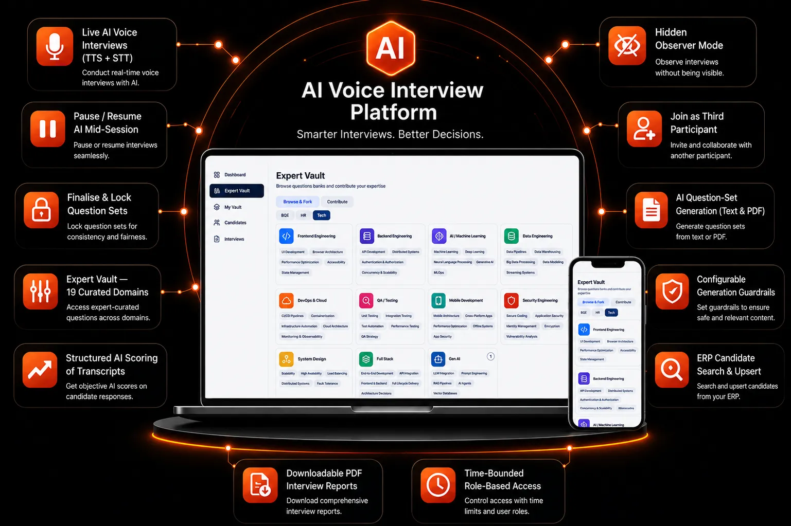 HireVoice AI voice interview platform interface