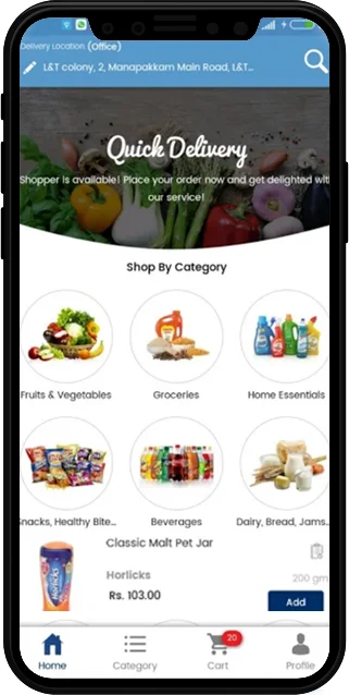Customized eCommerce Platform Mobile Application
