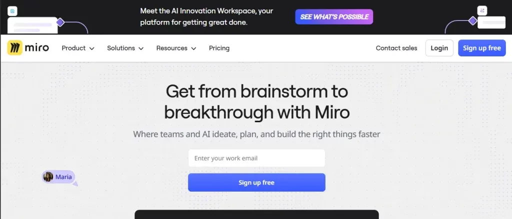 Miro Website Image