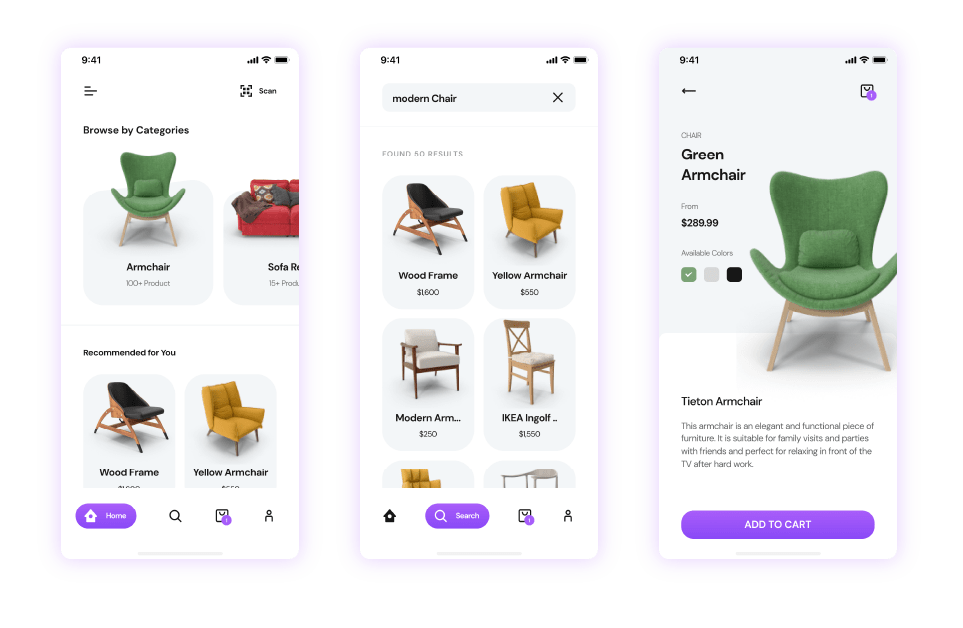 Multi-vendor marketplace app for furniture store - Customer App