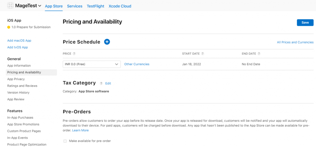 panel select Pricing and Availability