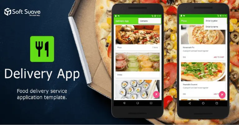 Delivery app food delivery service application template