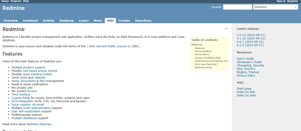 Redmine Website Image