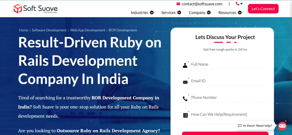 Soft Suave ruby on rails service page