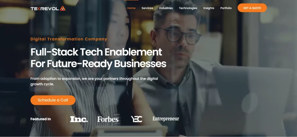 Tekrevol Website image