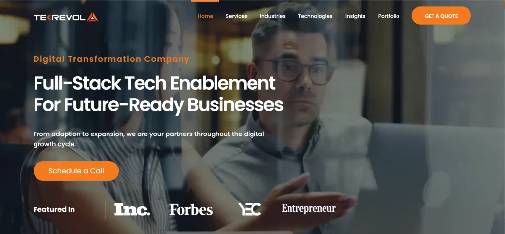 tekrevol website image