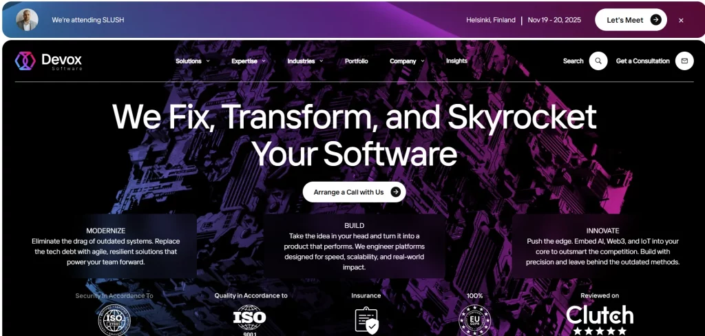 Devox Website Image
